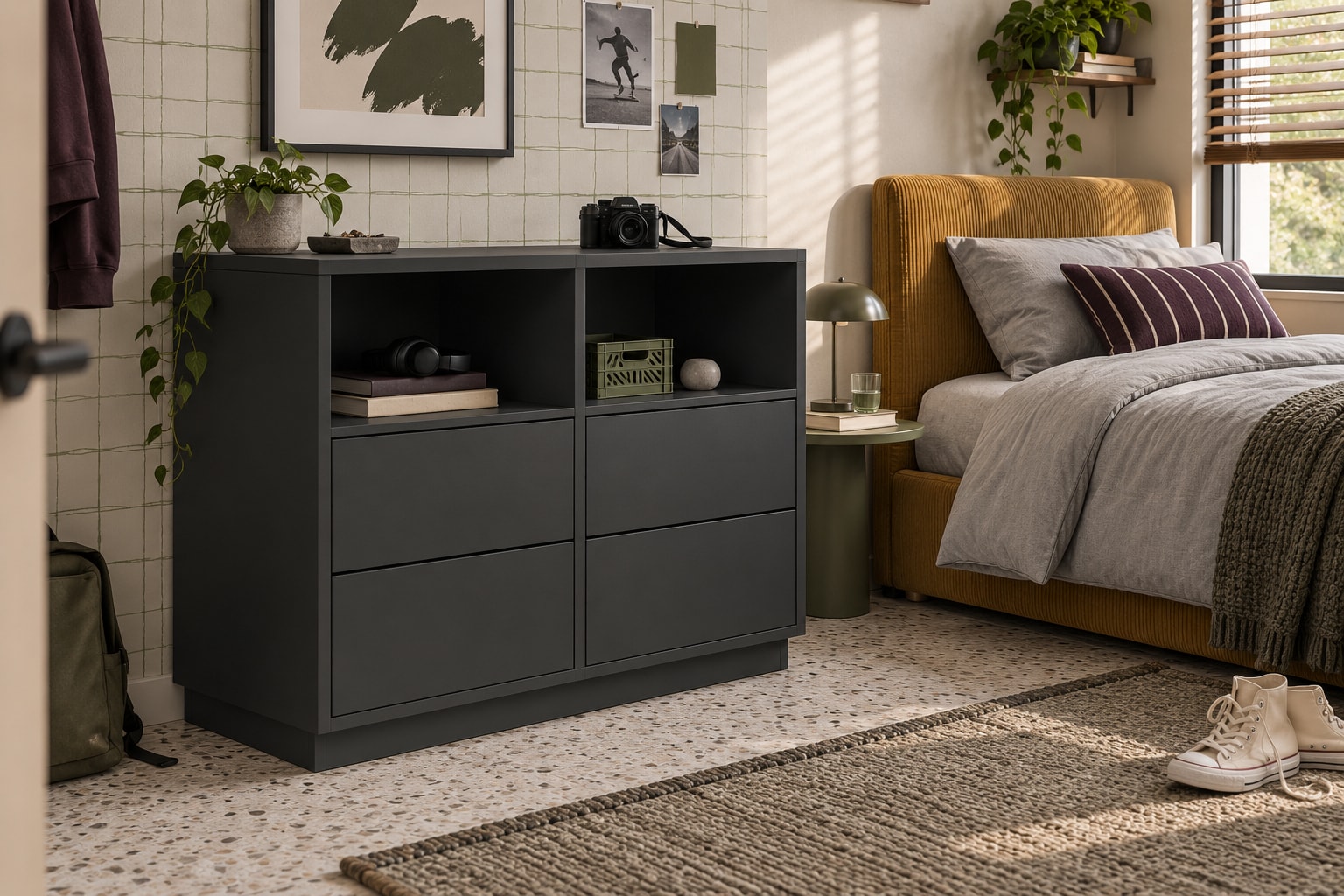 Estrato en una casa, con un mueble conocido al lado que da la medida.